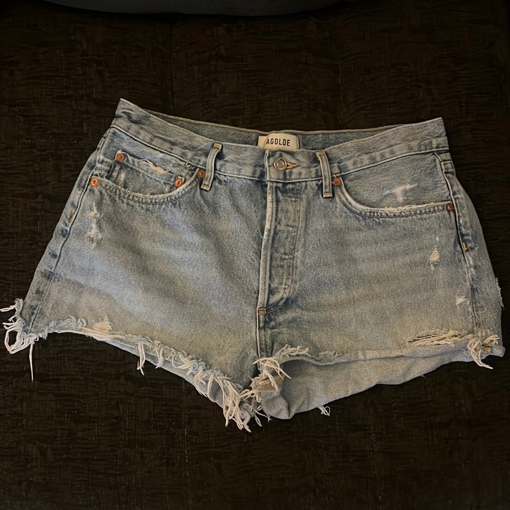 Agolde light denim jean shorts. Size 29.